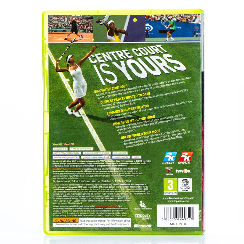 Top Spin 4 - Xbox 360 spill