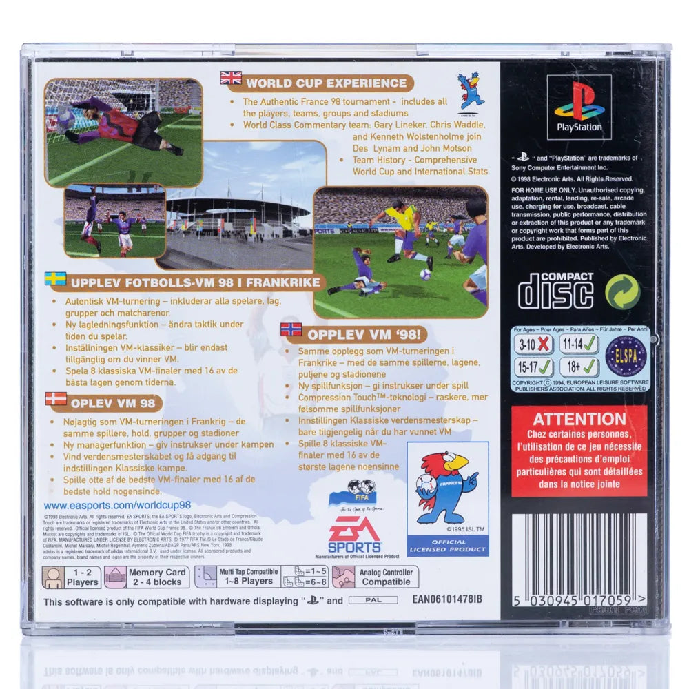 World Cup 98 - PS1 Spill - Retrospillkongen
