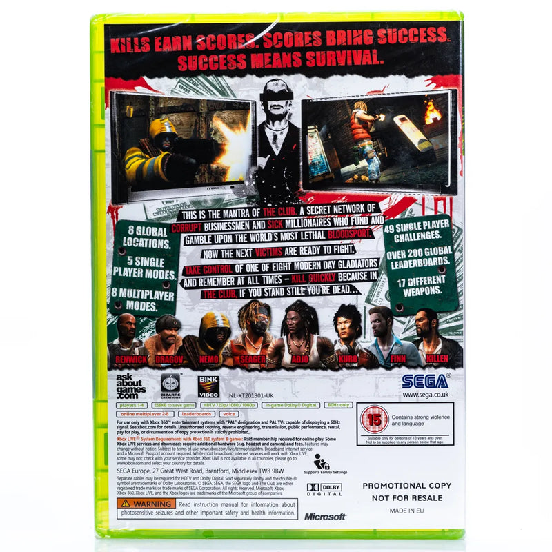 The Club - Promo - Xbox 360 Spill (Forseglet)