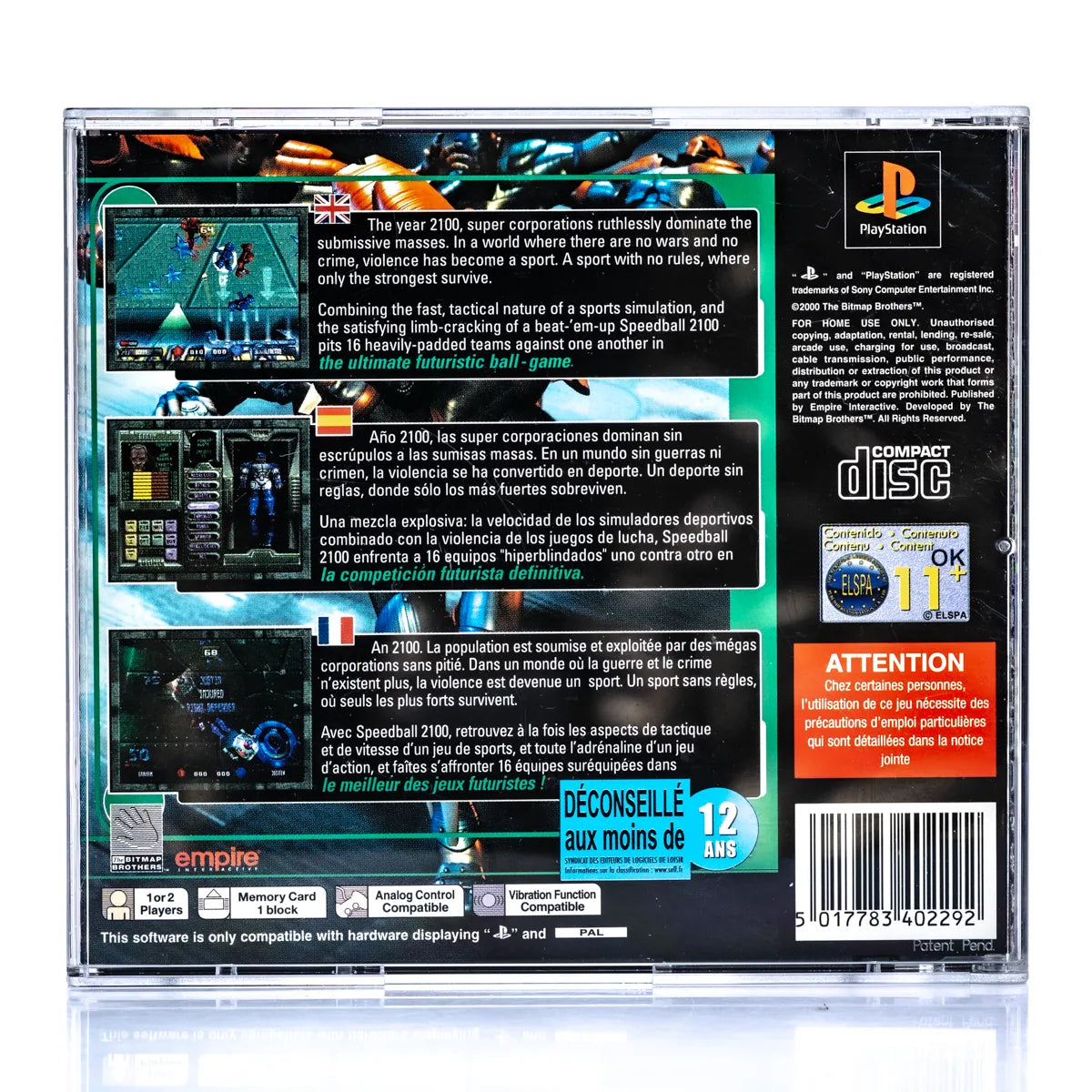 Speedball 2100 - PS1 spill - Retrospillkongen