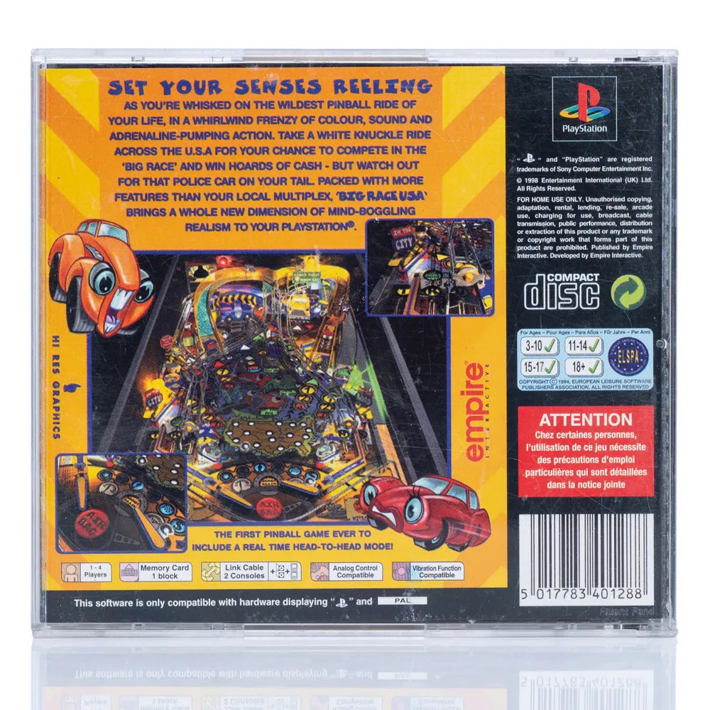 Pro Pinball: Big Race USA - PS1 spill - Retrospillkongen