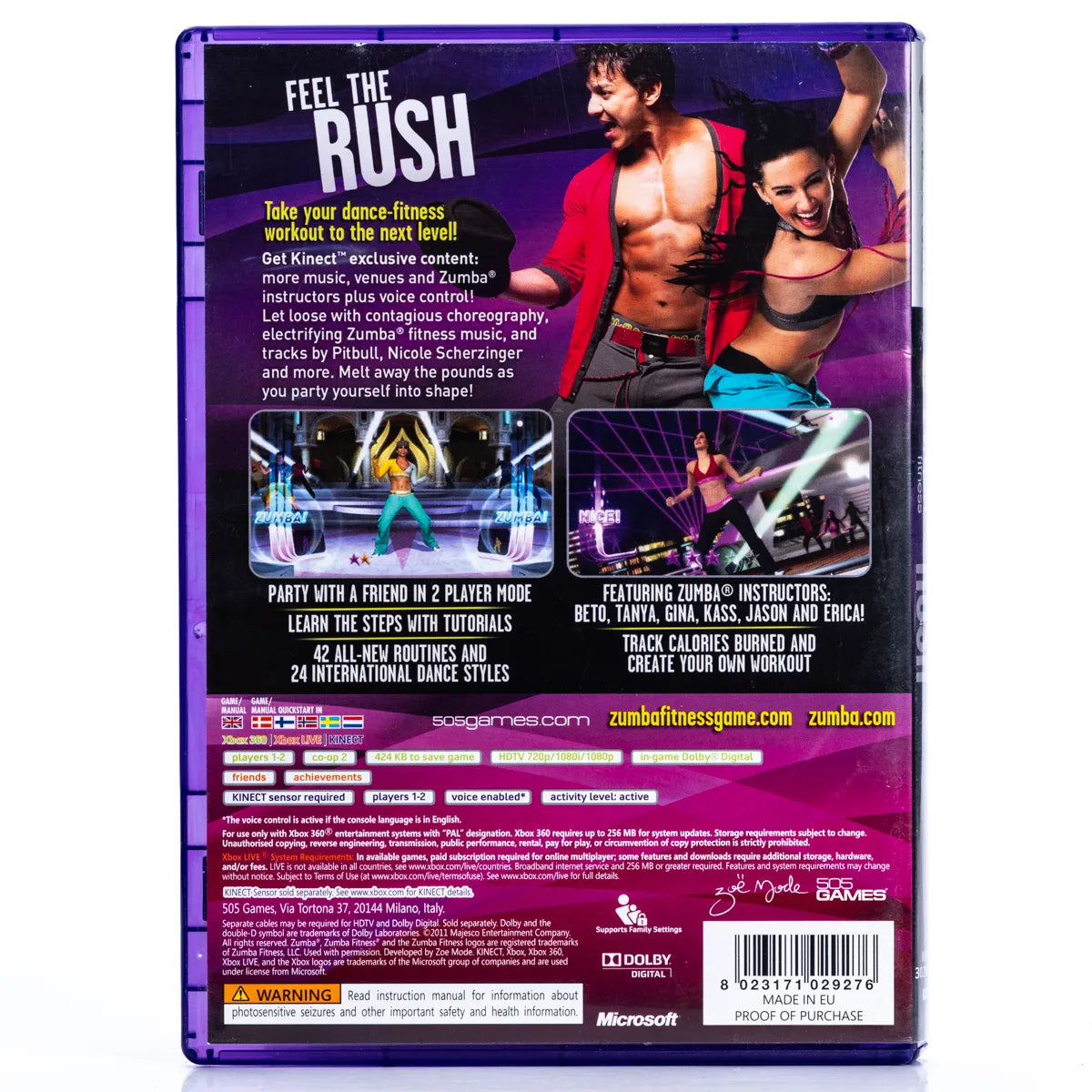 Zumba Fitness Rush - Xbox 360 spill - Retrospillkongen