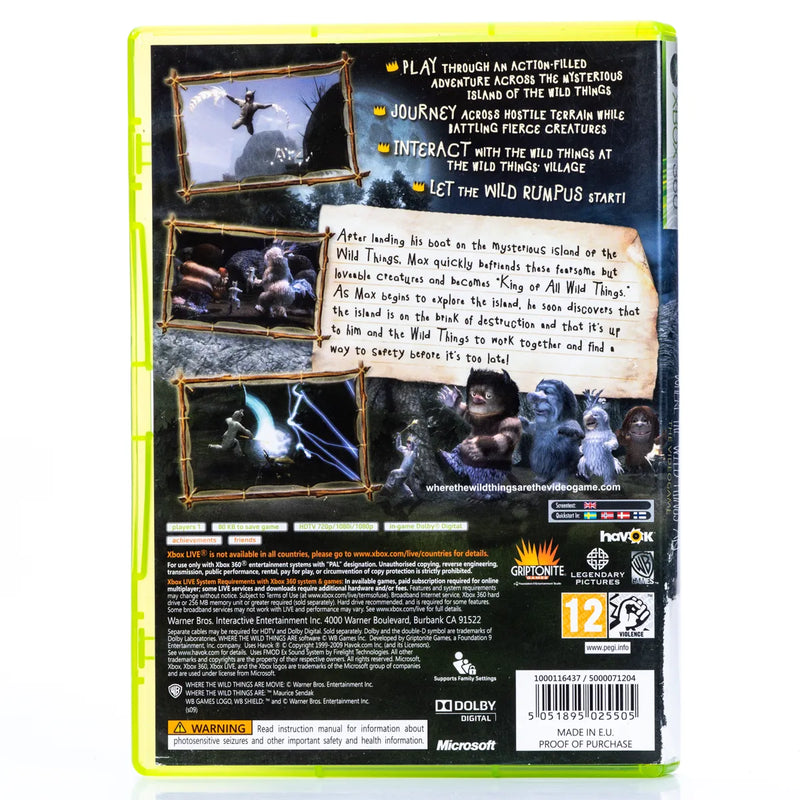 Where The Wild Things Are - Xbox 360 spill