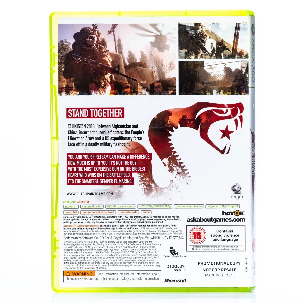 Operation Flashpoint: Red River - Xbox 360 spill - Retrospillkongen