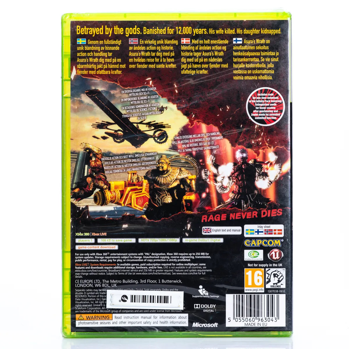 Asura's Wrath - Nordic Rage Edition - Xbox 360 spill (Forseglet) - Retrospillkongen