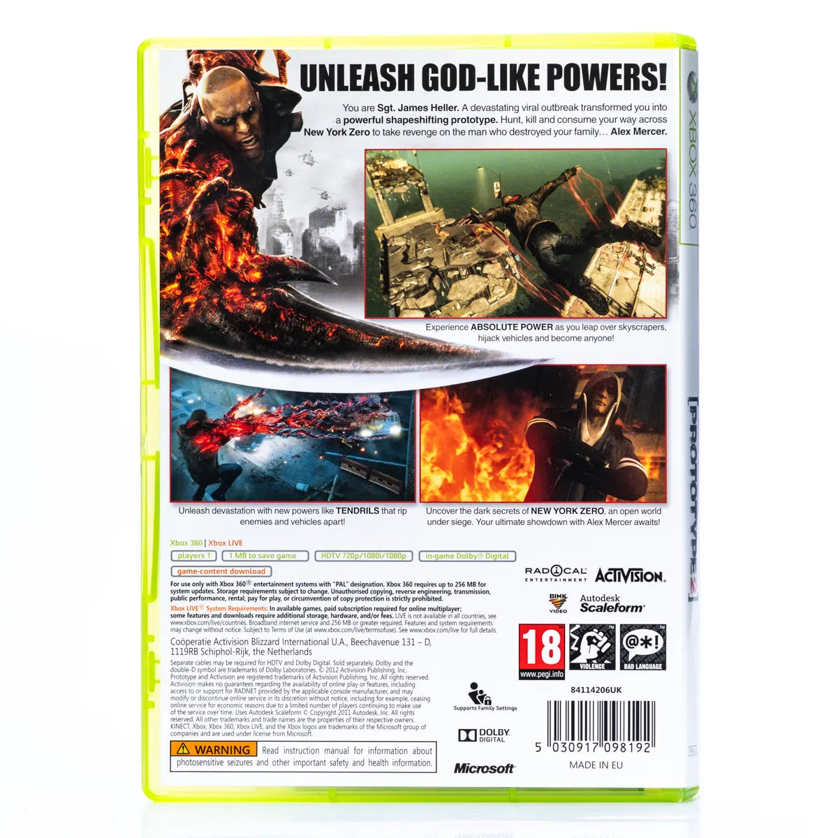 Prototype 2 - Xbox 360 spill - Retrospillkongen