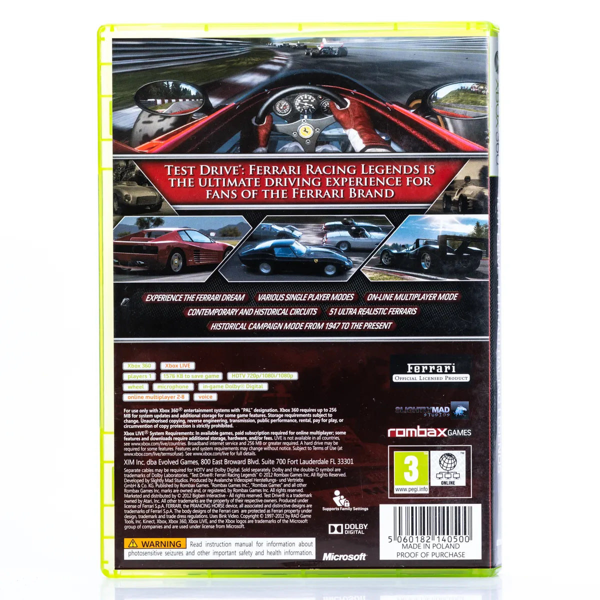 Test Drive: Ferrari Racing Legends - Xbox 360 spill - Retrospillkongen