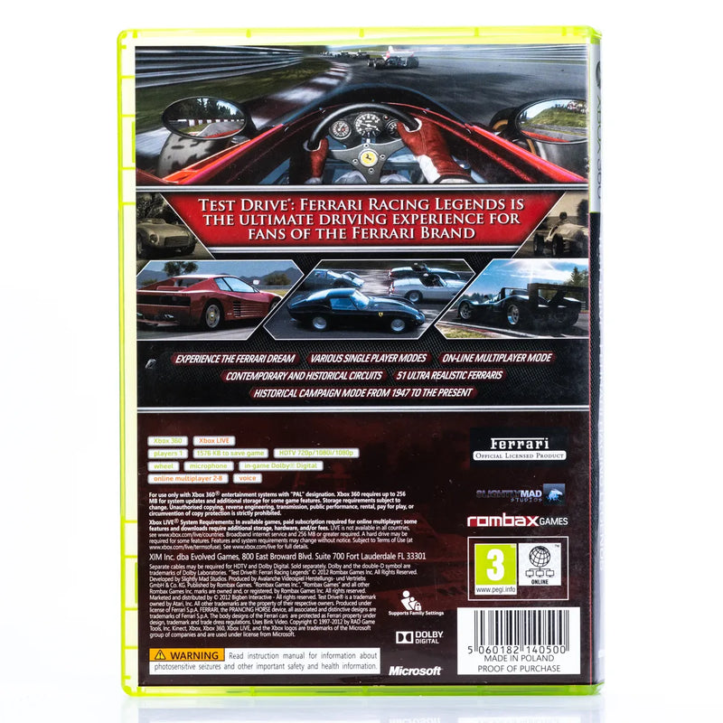 Test Drive: Ferrari Racing Legends - Xbox 360 spill