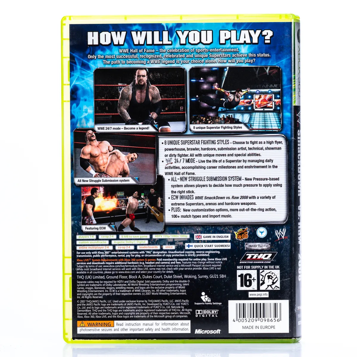 WWE Smackdown vs. Raw 2008 - Xbox 360 spill - Retrospillkongen