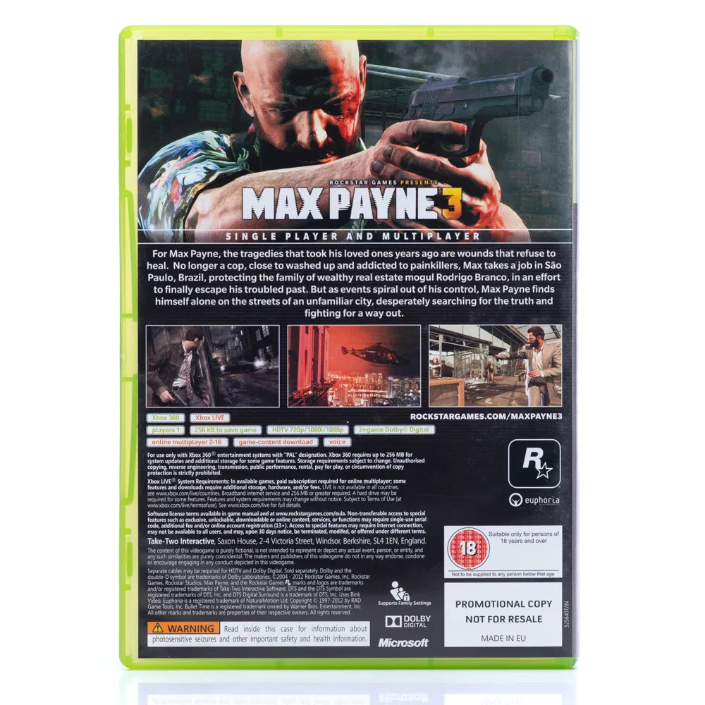 Max Payne 3 - Xbox 360 spill - Retrospillkongen