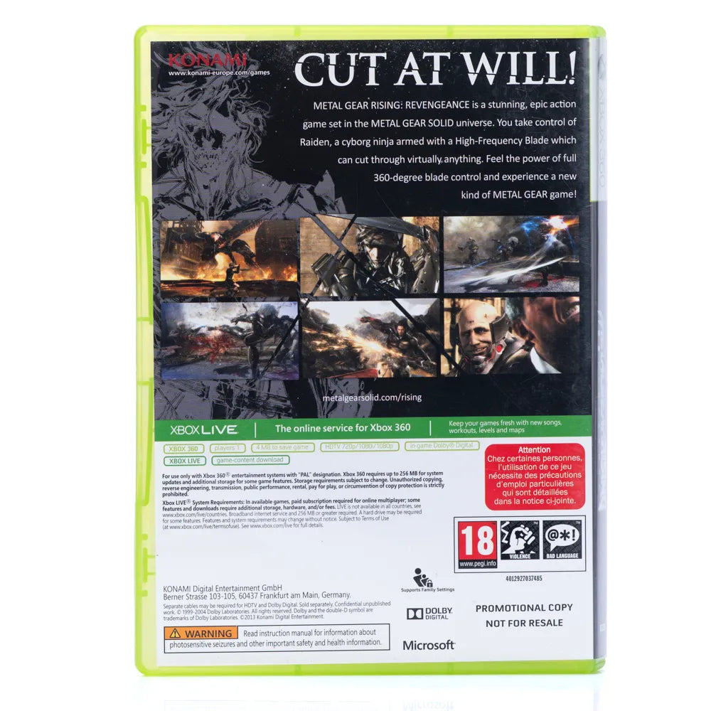 Metal Gear Rising: Revengeance - Xbox 360 spill - Retrospillkongen