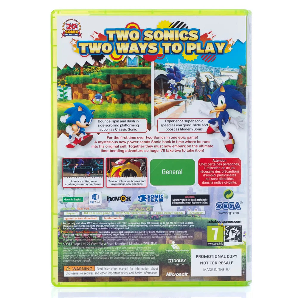 Sonic Generations - Xbox 360 spill