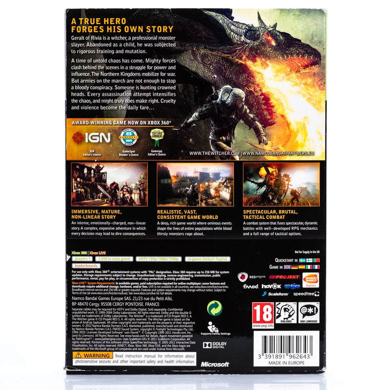 The Witcher 2: Assassins of Kings Enhanced Edition - Xbox 360 Spill