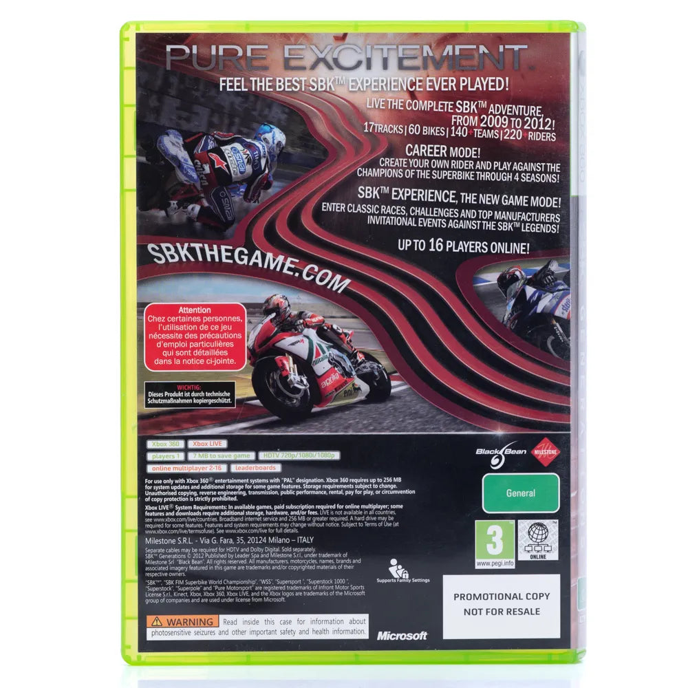SBK Generations - Xbox 360 spill - Retrospillkongen