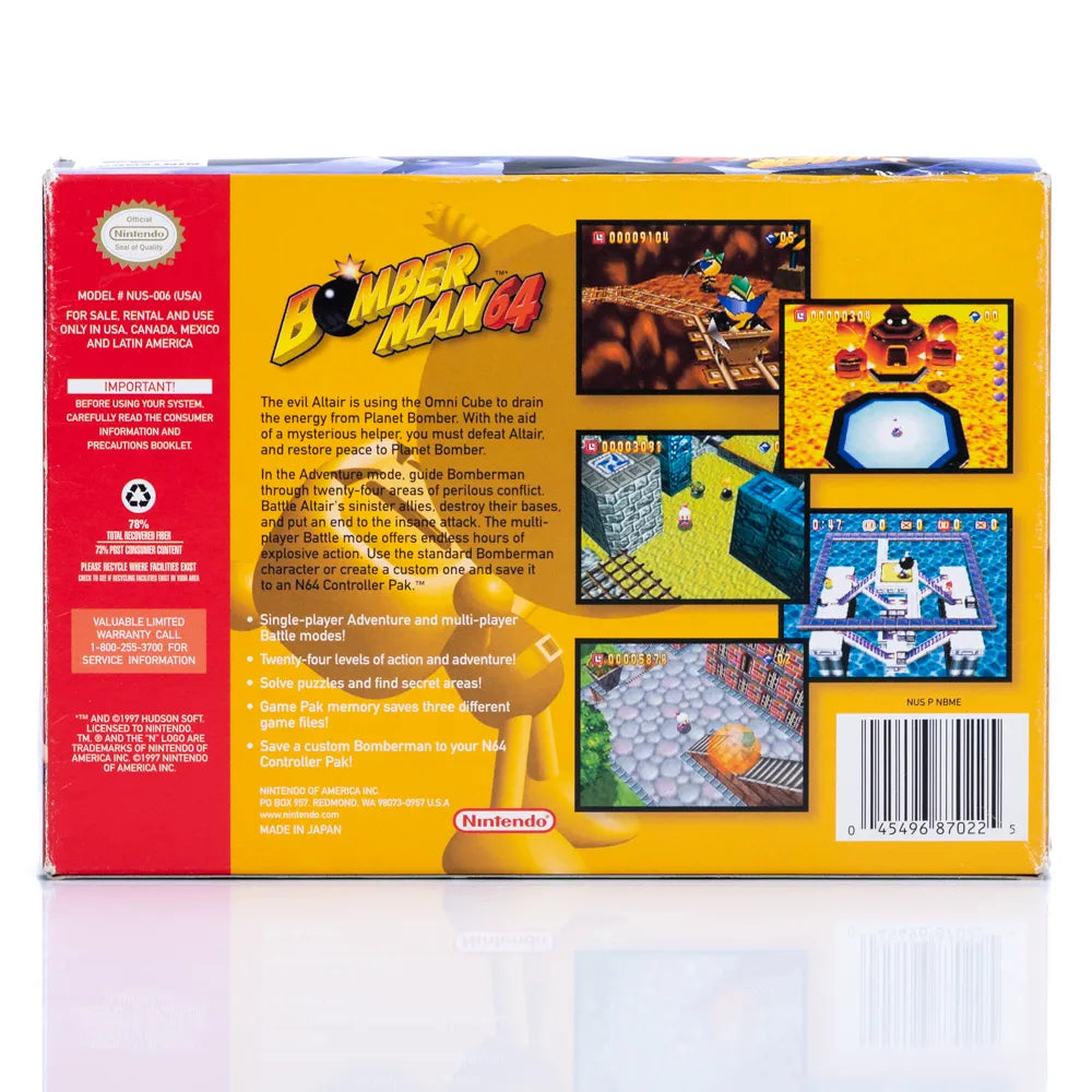 Bomberman 64 i Eske (NTSC-U) - N64 spill - Retrospillkongen