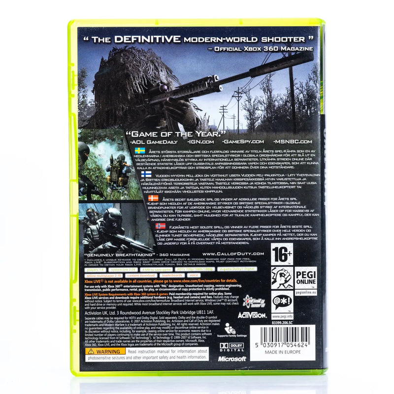 Call of Duty 4: Modern Warfare - Xbox 360 spill