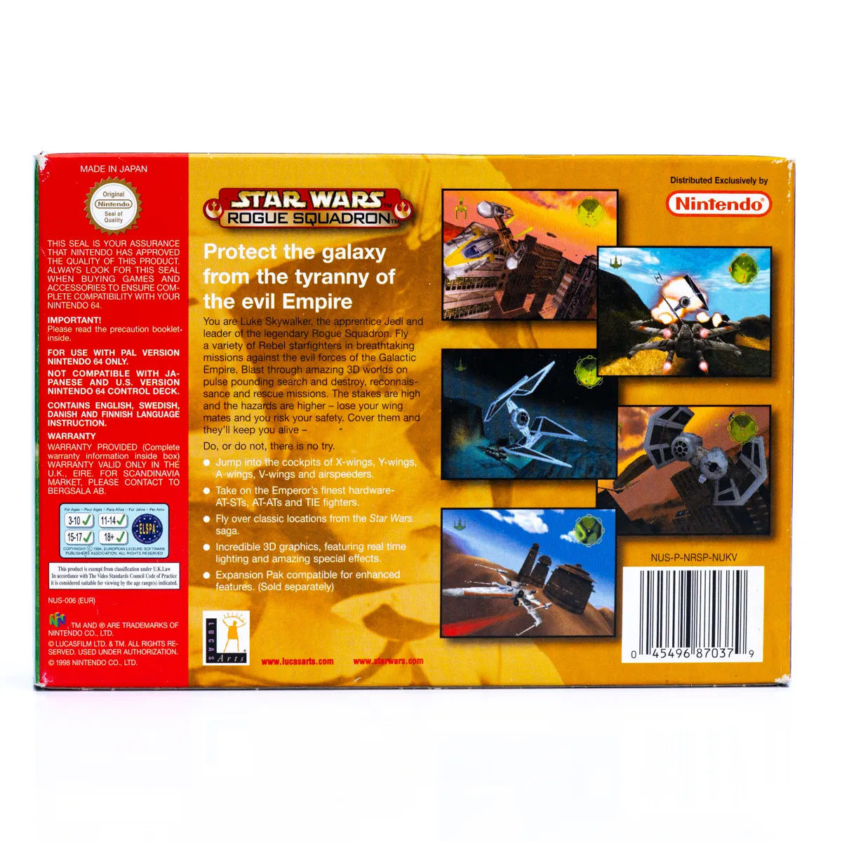 Star Wars Rogue Squadron - N64 spill (i eske) - Retrospillkongen