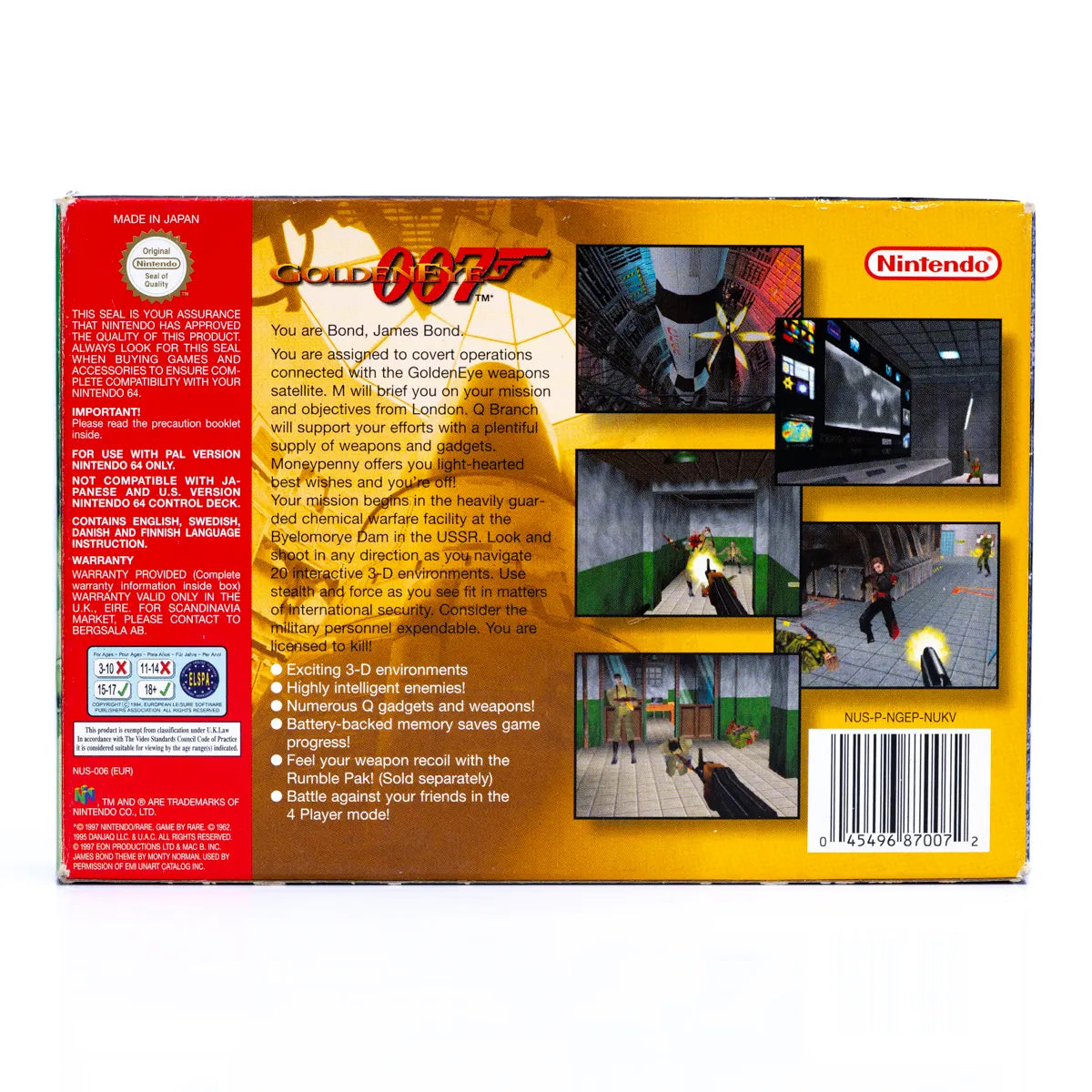 GoldenEye 007 - N64 spill (i eske) - Retrospillkongen