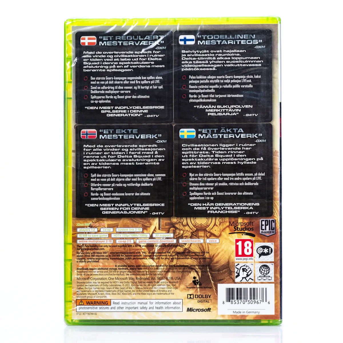 Gears of War 3 - Xbox 360 spill (Forseglet) - Retrospillkongen