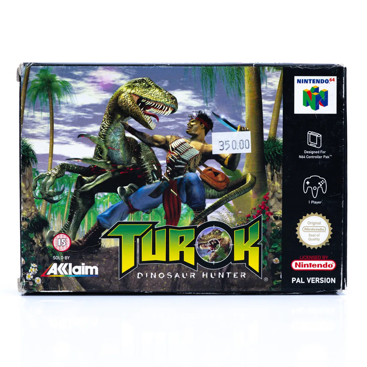 Turok Dinosaur Hunter - N64 spill (i eske) - Retrospillkongen