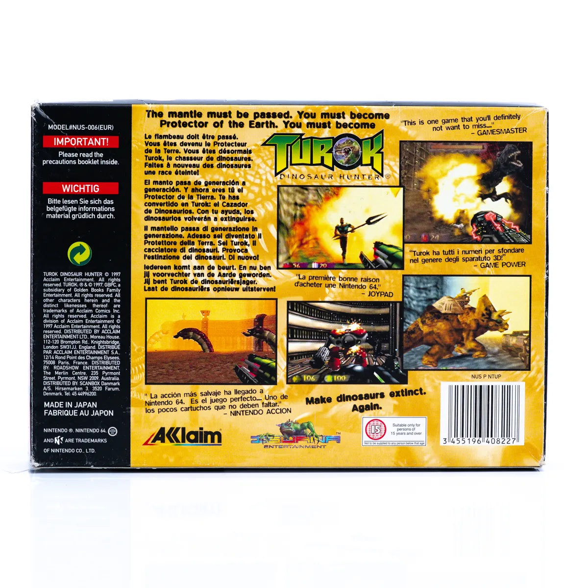 Turok Dinosaur Hunter - N64 spill (i eske) - Retrospillkongen