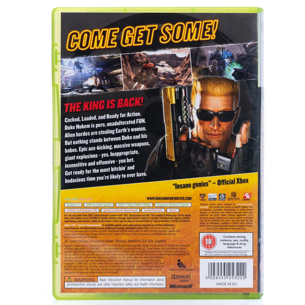Duke Nukem Forever - Xbox 360 Spill - Retrospillkongen