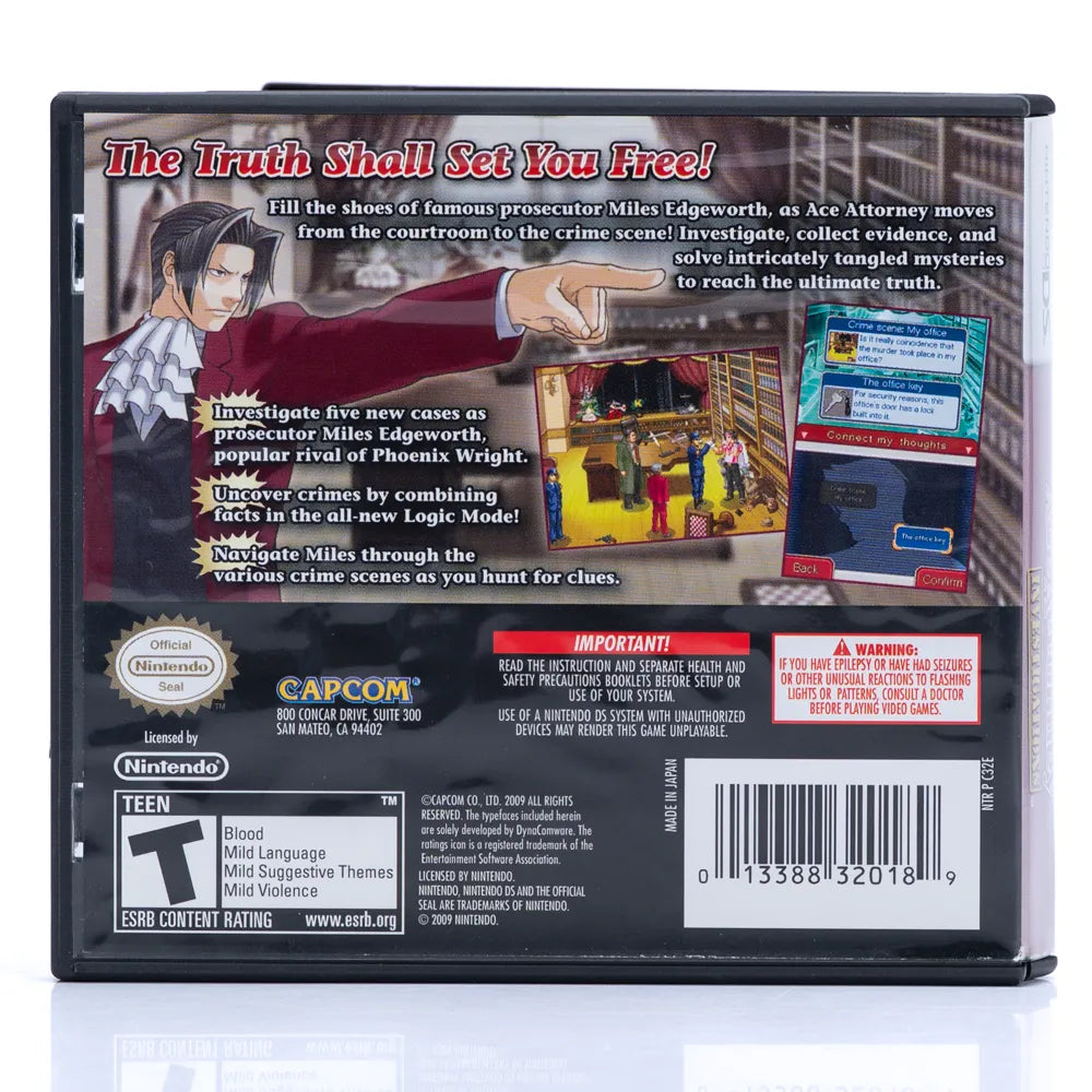 Ace Attorney Investigations: Miles Edgeworth (NTSC-U) - Nintendo DS spill