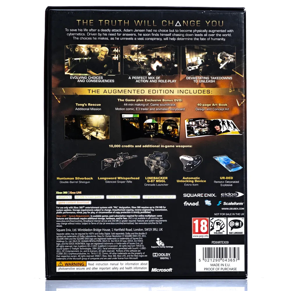 Deus Ex: Human Revolution - Augmented Edition Collector's Box - Xbox 360 spill - Retrospillkongen
