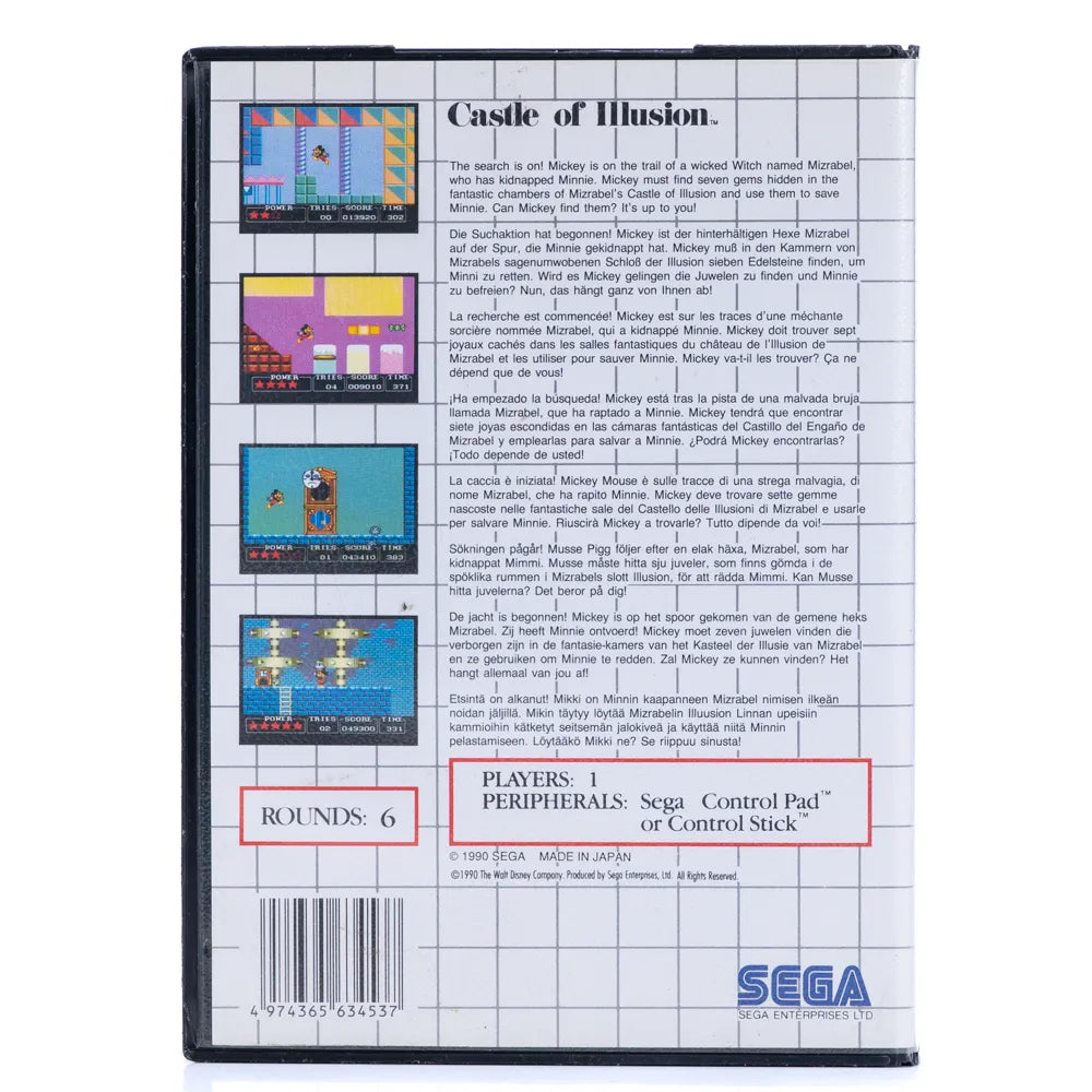 Castle Of Illusion Starring Mickey Mouse - Sega Master System