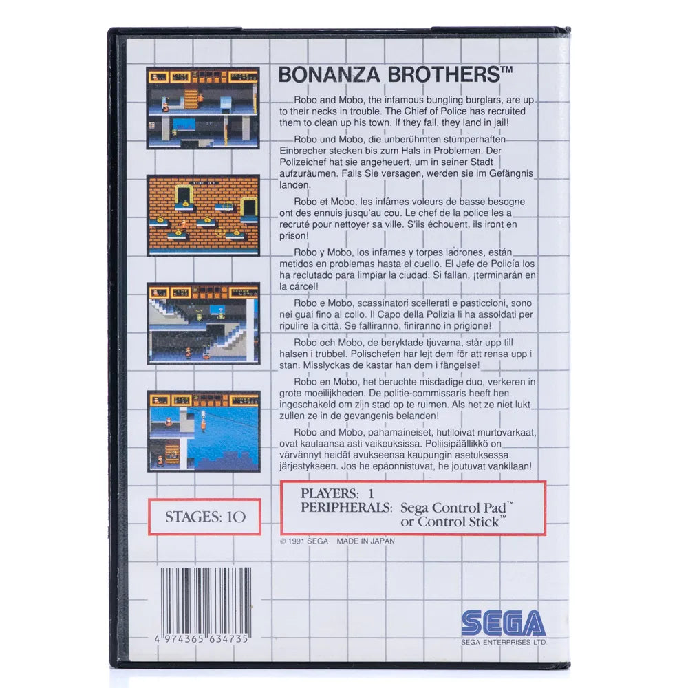 Bonanza Bros. - Sega Master System - Retrospillkongen