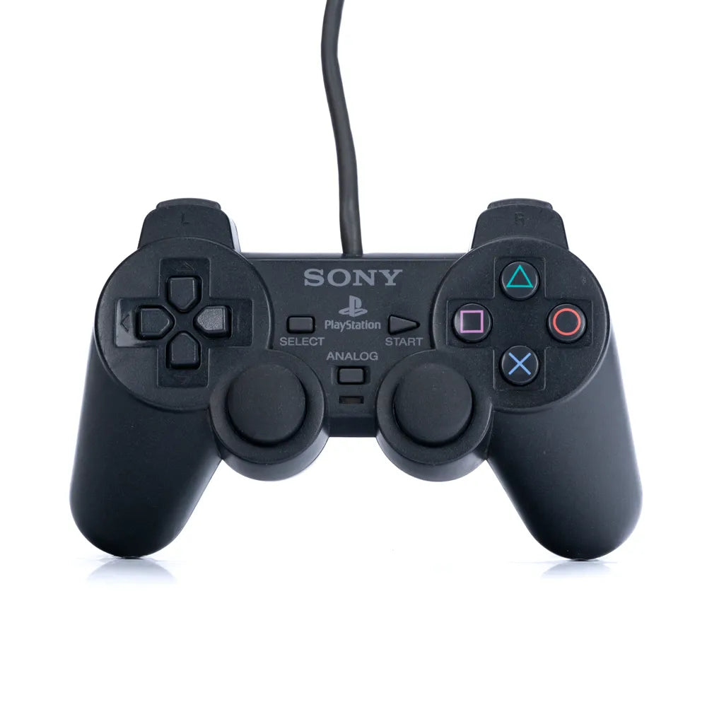 Original PlayStation 1 Dual Shock kontroller - Mørk Grå / PS1 - Retrospillkongen