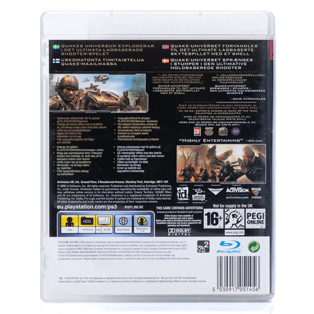 Enemy Territory: Quake Wars - PS3 spill - Retrospillkongen