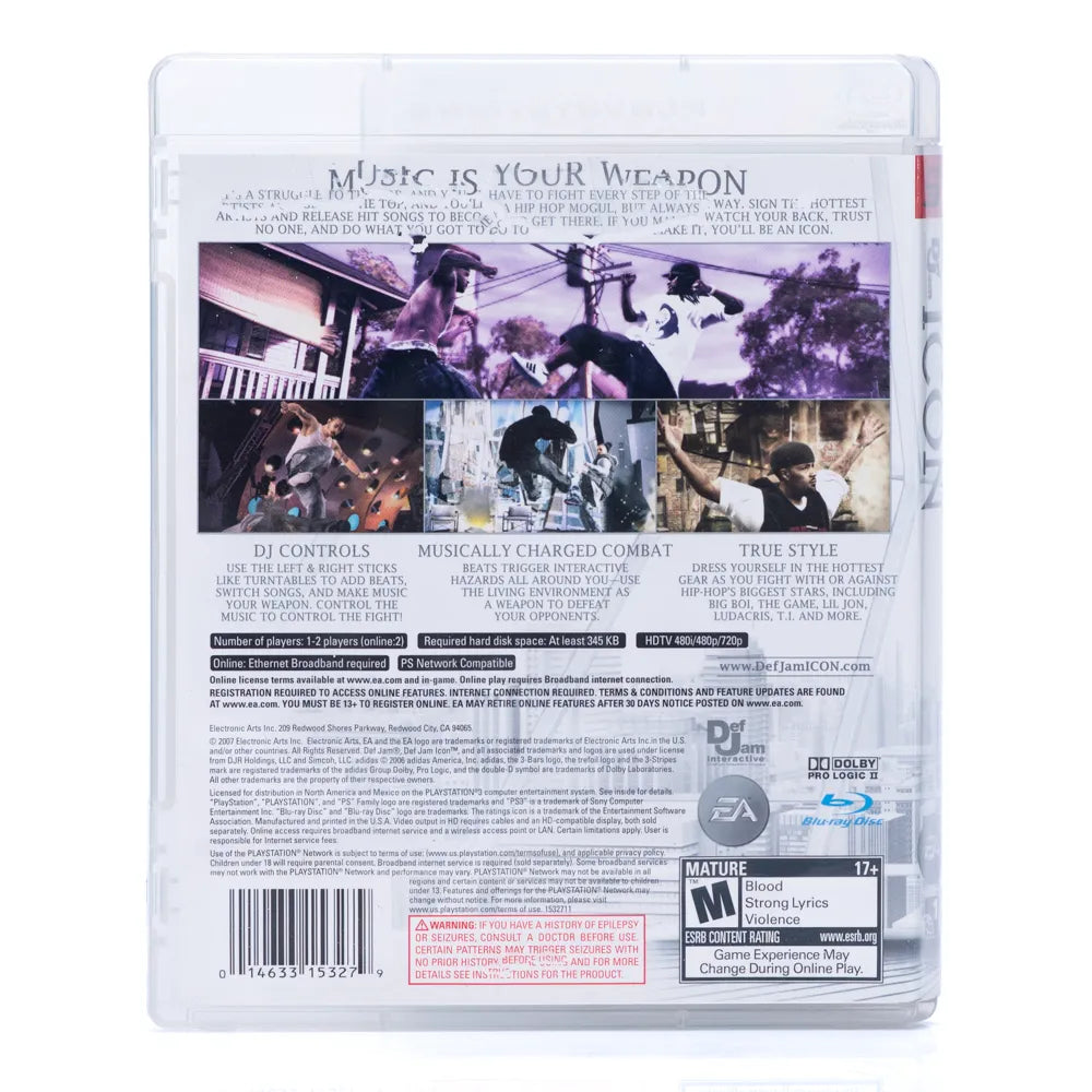 Def Jam: Icon (NTSC, regionfri) - PS3 spill - Retrospillkongen