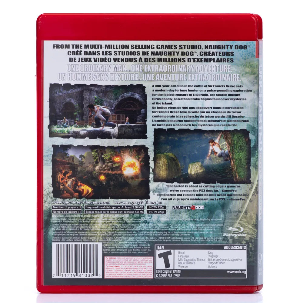Uncharted: Drake's Fortune (NTSC, Regionfri) - PS3 spill