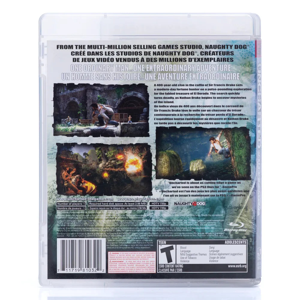 Uncharted: Drake's Fortune (NTSC, Regionfri) - PS3 spill