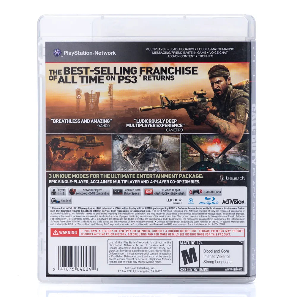 Call of Duty: Black Ops (NTSC, Regionfri) - PS3 spill