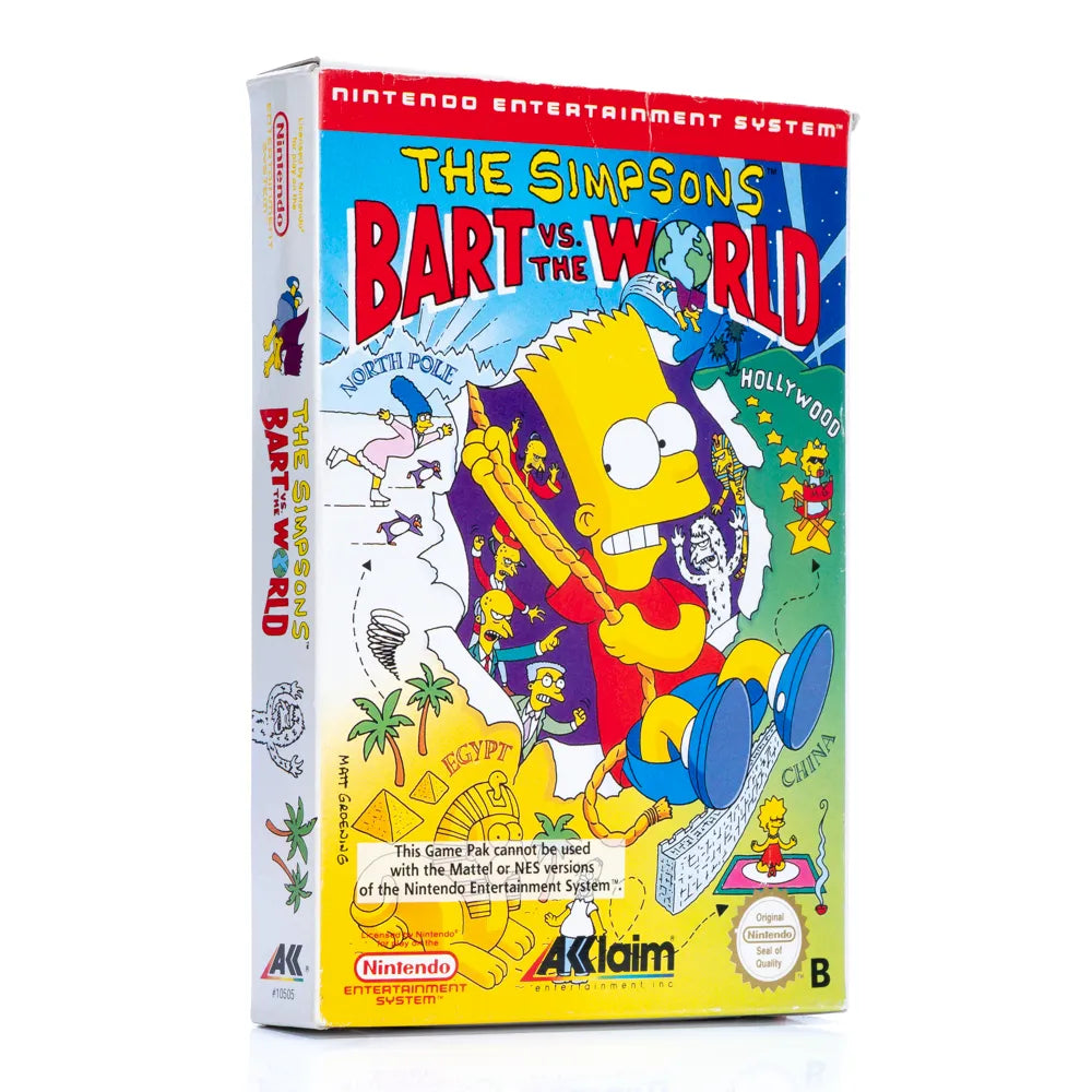 The Simpsons Bart vs the World - NES spill (I Eske) - Retrospillkongen