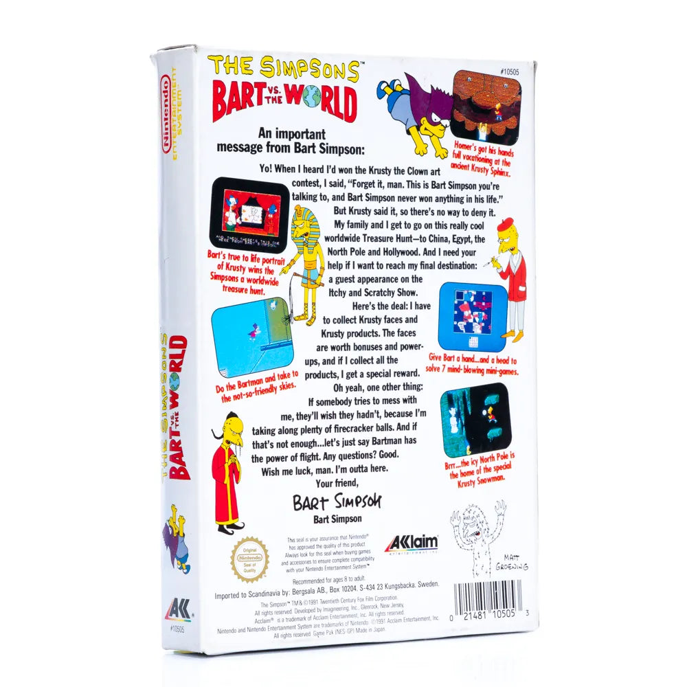 The Simpsons Bart vs the World - NES spill (I Eske) - Retrospillkongen