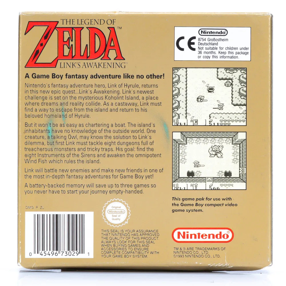 The Legend of Zelda: Link's Awakening - Gameboy spill (i eske) - Retrospillkongen