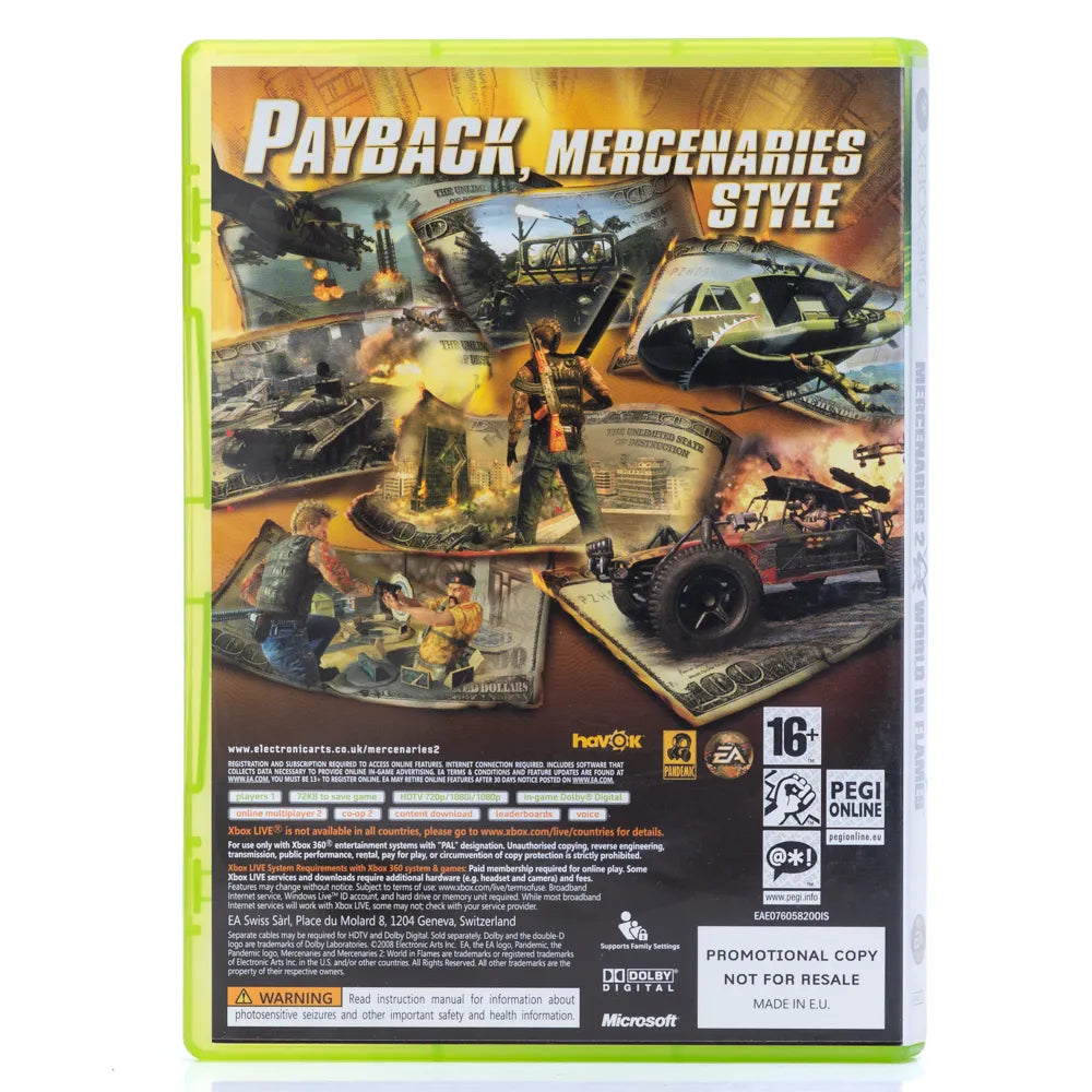 Mercenaries 2: World in Flames - Xbox 360 spill - Retrospillkongen