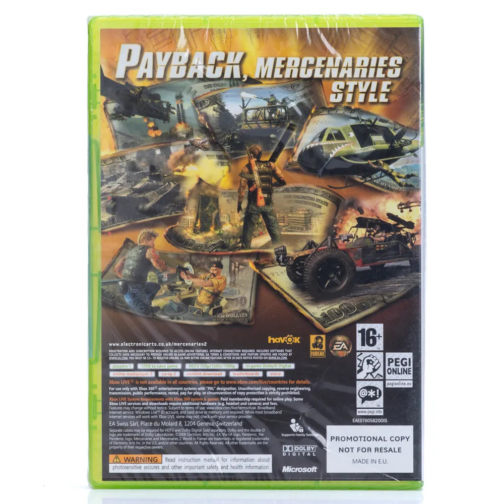 Mercenaries 2: World in Flames (Promo, Forseglet) - Xbox 360 spill