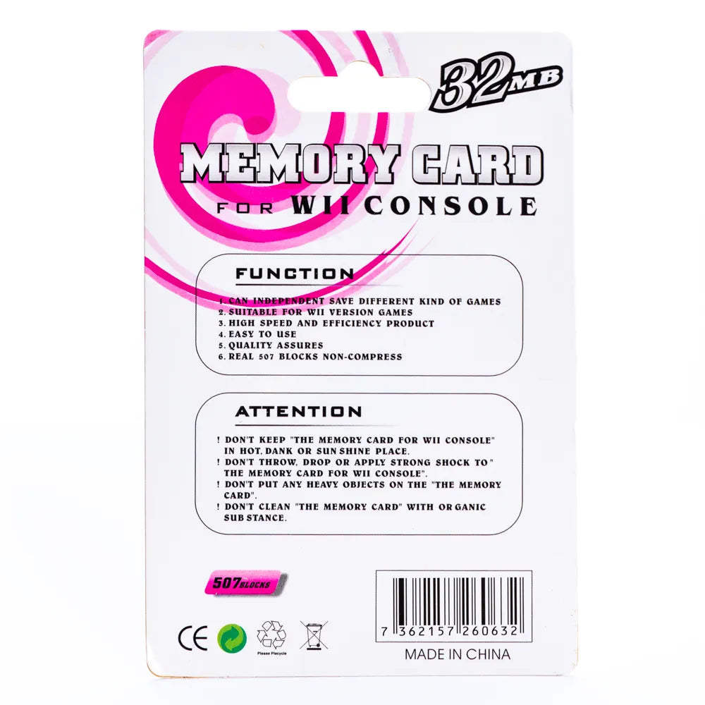Minnekort for Gamecube og Wii (Hvit / Svart) - Retrospillkongen