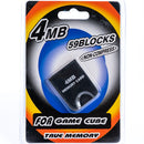 Minnekort for Gamecube og Wii (Hvit / Svart)