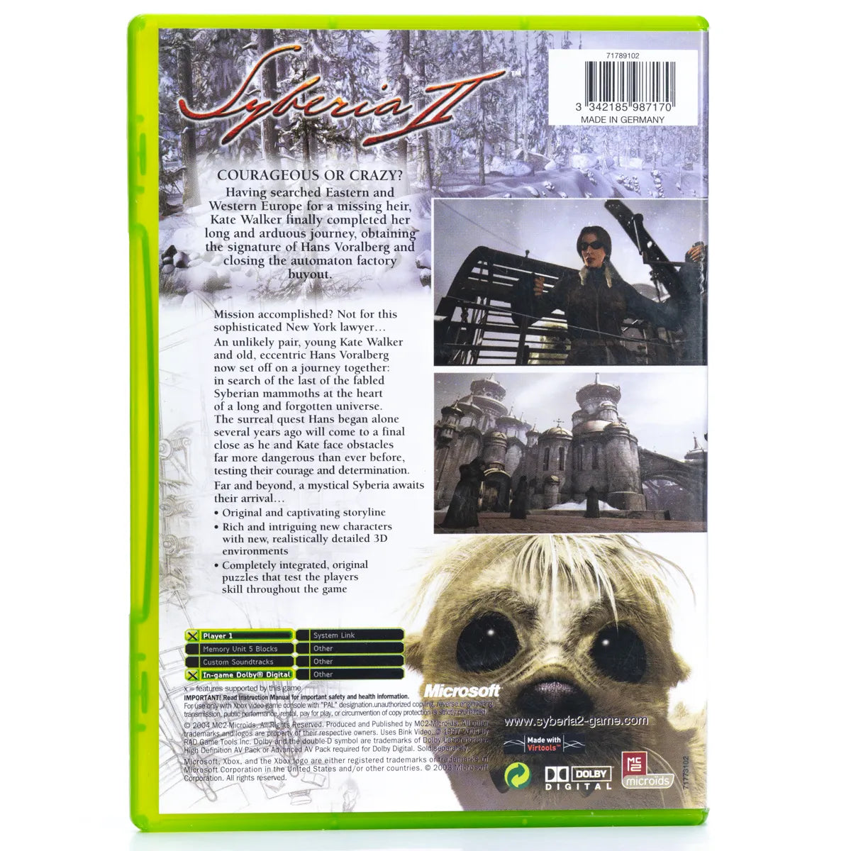 Syberia II - Xbox spill - Retrospillkongen