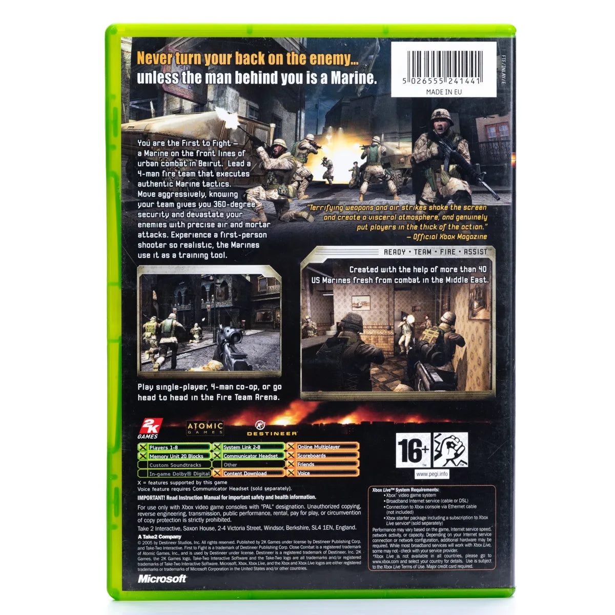 Close Combat: First to Fight - Xbox spill - Retrospillkongen