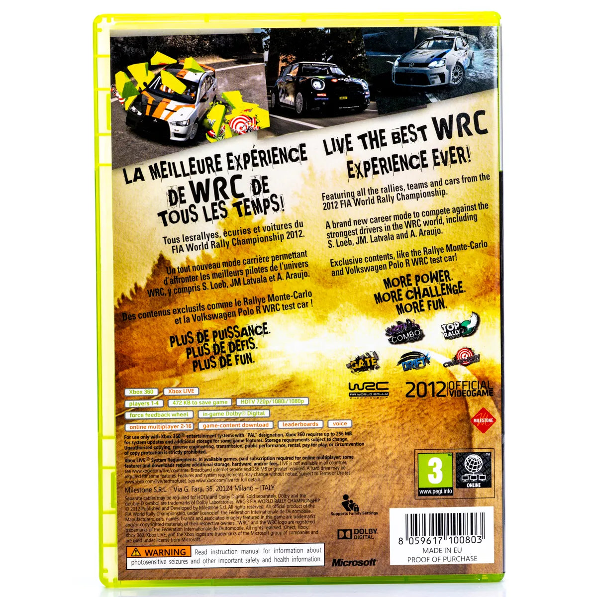 WRC FIA World Rally Championship 3 - Xbox 360 spill - Retrospillkongen