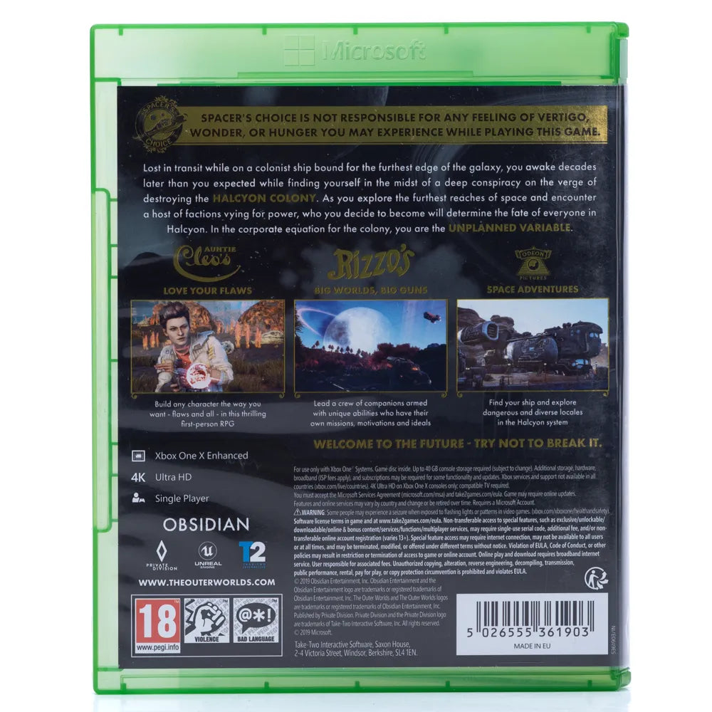 The Outer Worlds - Xbox One spill - Retrospillkongen
