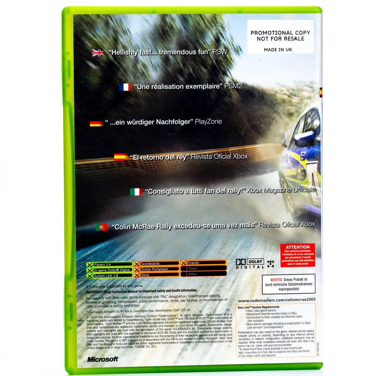 Colin McRae Rally 2005 - Xbox spill - Retrospillkongen