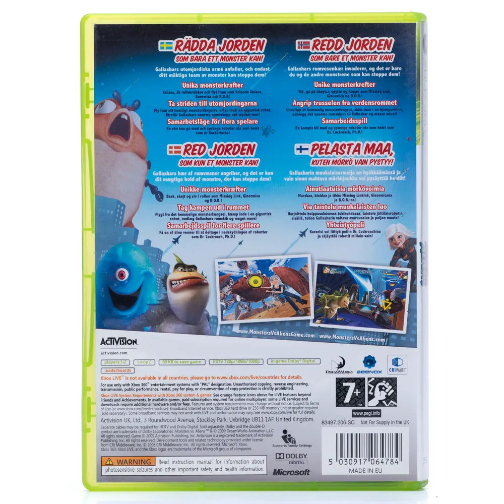 Monsters vs. Aliens - Xbox 360 spill