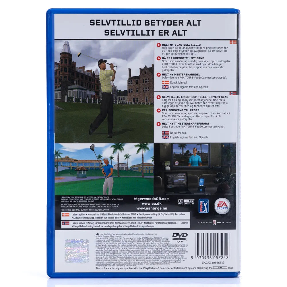 Tiger Woods PGA Tour 08 - PS2 spill